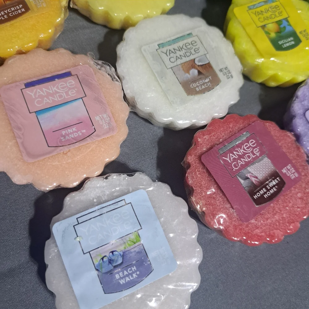 Yankee Candle Lot Of 12 Wax Tart Melts New Sealed - Vanilla Coconut Beach‎ Etc